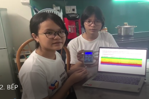 Học trò lớp 8 chế tạo thiết bị cảnh báo ô nhiễm không khí