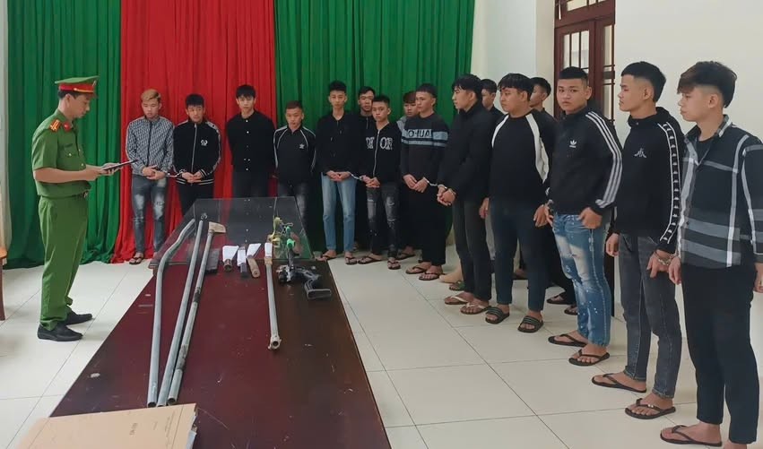 Các đối tượng tại cơ quan Công an