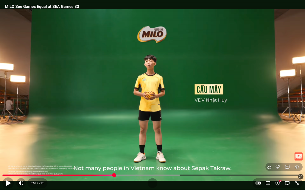 MILO nhường lại khoảng xanh quen thuộc để tôn vinh mọi môn thể thao