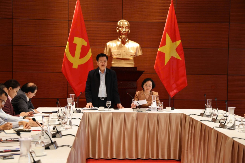 Phó Thủ tướng Mai Văn Chính phát biểu tại buổi kiểm tra công tác chuẩn bị Đại hội Thi đua yêu nước toàn quốc lần thứ XI - Ảnh: VGP/Thu Giang