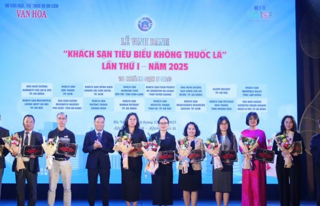 Vinh danh 44 khách sạn tiêu biểu không thuốc lá