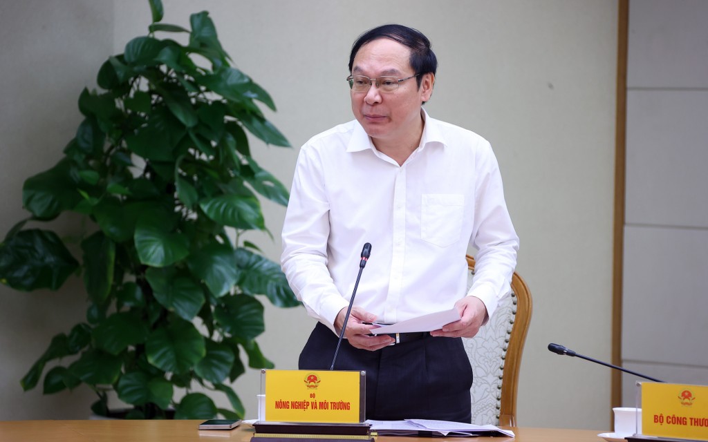 Thứ trưởng Bộ Nông nghiệp và Môi trường Lê Công Thành phát biểu - Ảnh: VGP/Minh Khôi