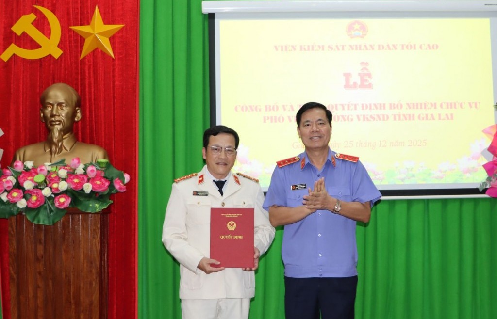 Bổ nhiệm Phó Viện trưởng Viện kiểm sát Nhân dân tỉnh Gia Lai
