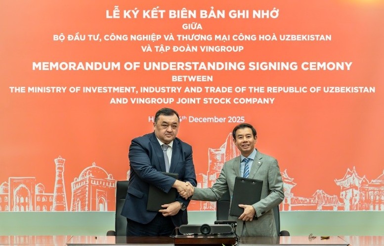 Vingroup công bố hợp tác chiến lược với Chính phủ Uzbekistan, mở ra cơ hội đầu tư quy mô lớn tại Trung Á