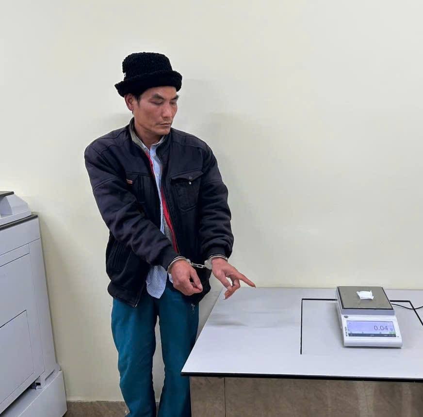 Đối tượng Triệu Văn Khánh tại Cơ quan Công an