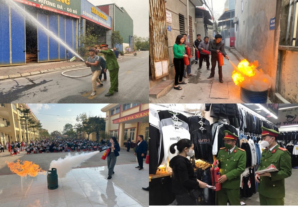 Cảnh sát PCCC và CNCH Công an TP tổ chức kiểm tra, tuyên truyền tập huấn công tác PCCC và CNCH cho người dân và lực lượng chữa cháy cơ sở