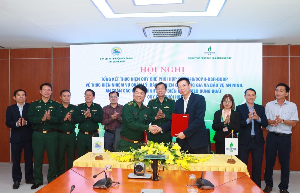 BSR ký quy chế phối hợp với Bộ đội Biên phòng bảo vệ Nhà máy Lọc dầu Dung Quất