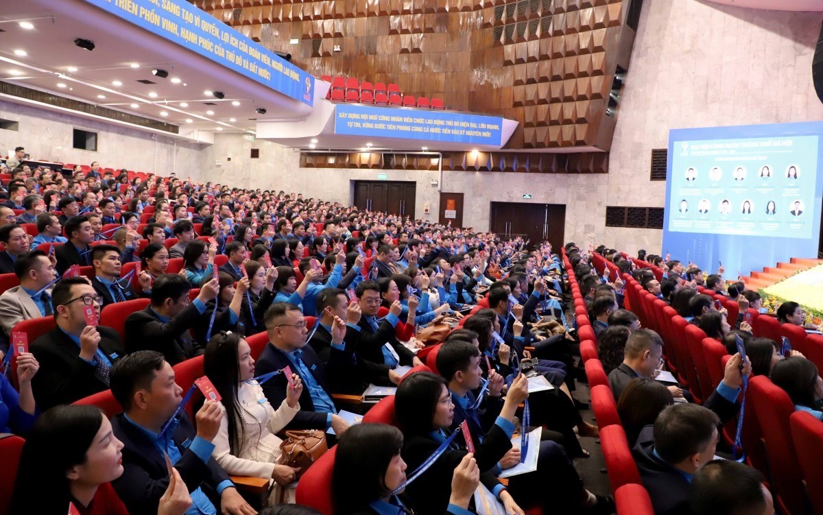 548 đại biểu dự Đại hội Công đoàn TP Hà Nội lần thứ XVIII