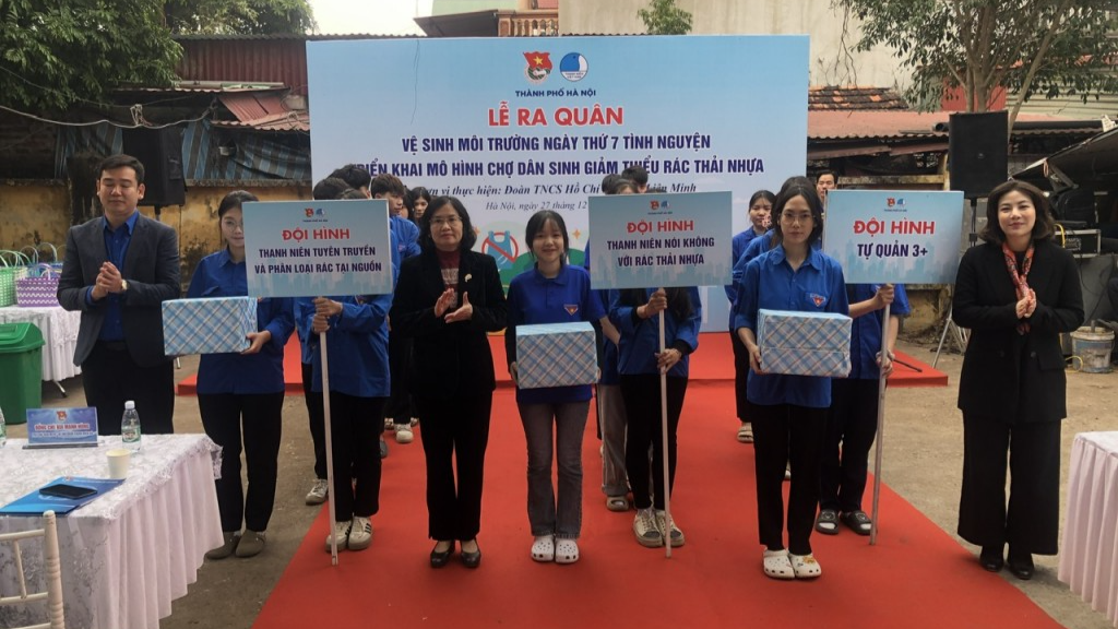 Ban Chấp hành Đoàn Thanh niên xã Liên Minh ra mắt 3 đội hình chuyên 