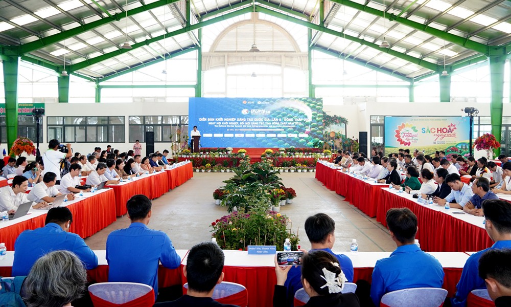 Ông Lê Quang Khôi – Giám đốc Sở Khoa học và Công nghệ phát biểu khai mạc