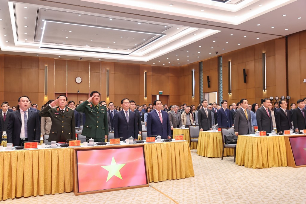 Thủ tướng Chính phủ Phạm Minh Chính và các đại biểu dự Hội nghị - Ảnh: VGP/Nhật Bắc