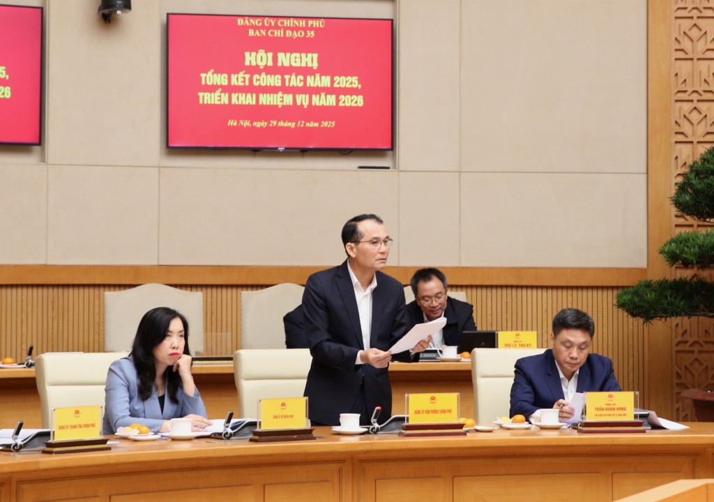 Phó Bí thư Đảng ủy VPCP Nguyễn Đức Minh phát biểu tại Hội nghị - Ảnh: VGP/Nguyễn Hoàng Phó Bí thư Đảng ủy VPCP Nguyễn Đức Minh phát biểu tại Hội nghị - Ảnh: VGP/Nguyễn Hoàng