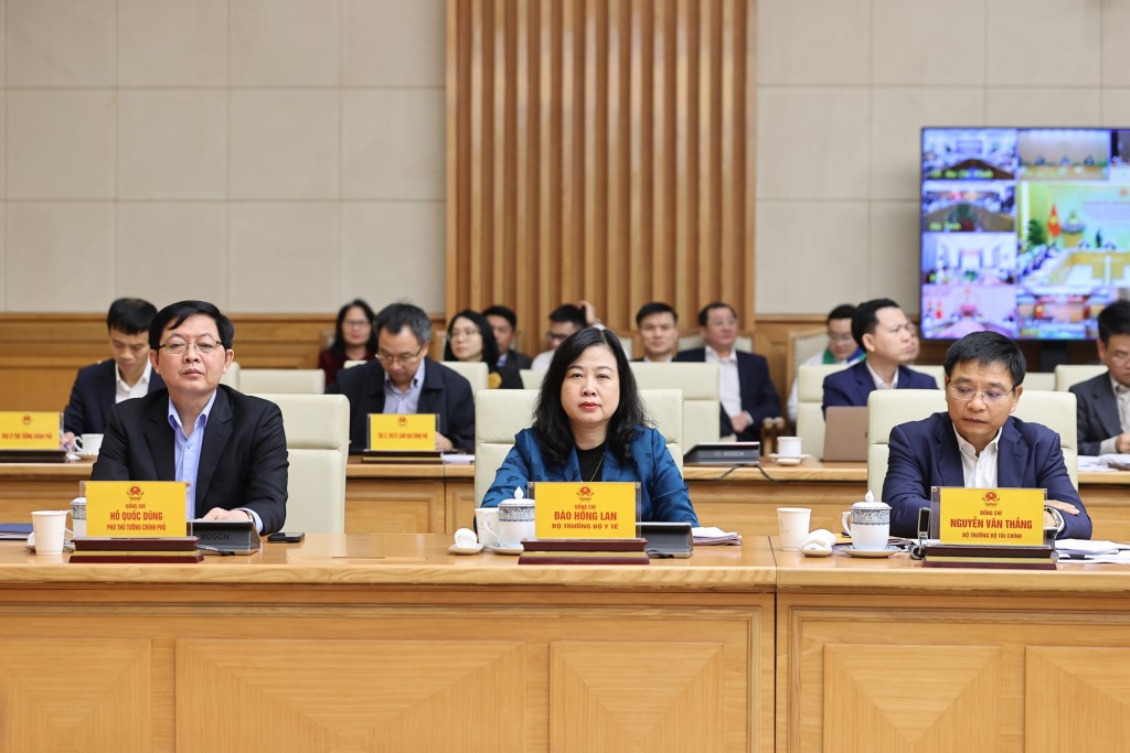 Các Phó Thủ tướng và các đại biểu tham dự Hội nghị - Ảnh: VGP/Nhật Bắc