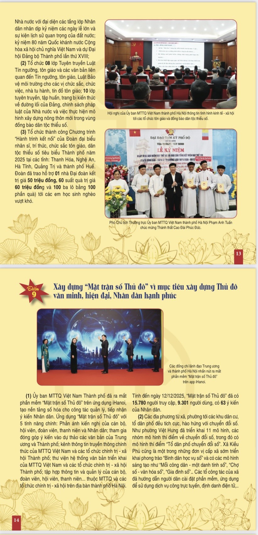 10 điểm mới nổi bật của MTTQ TP Hà Nội năm 2025