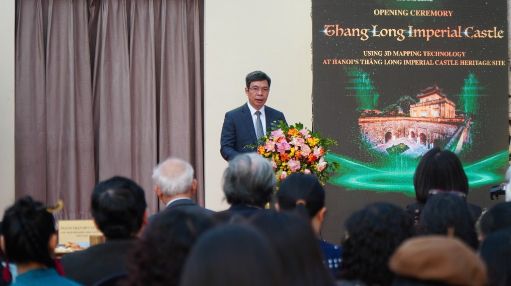 Đồng chí Nguyễn Thanh Quang, Giám đốc Trung tâm Bảo tồn Di sản Thăng Long - Hà Nội phát biểu tại sự kiện Đồng chí Nguyễn Thanh Quang, Giám đốc Trung tâm Bảo tồn Di sản Thăng Long - Hà Nội phát biểu tại sự kiện