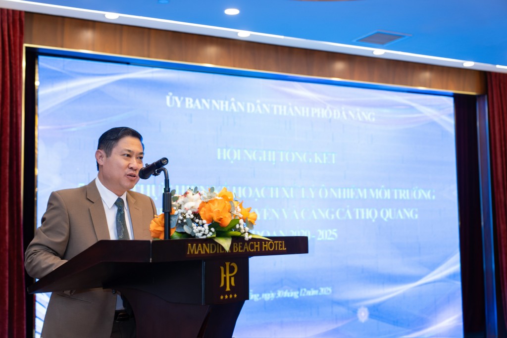 Phó Chủ tịch UBND thành phố Đà Nẵng Phan Thái Bình phát biểu tại hội nghị