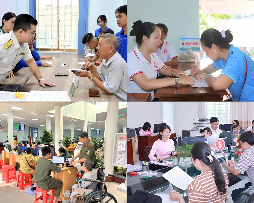 Người dân đến liên hệ giải quyết thủ tục hành chính tại trụ sở phường Thủ Dầu Một, cảm nhận rõ sự thuận tiện và tinh thần phục vụ gần dân của chính quyền cơ sở