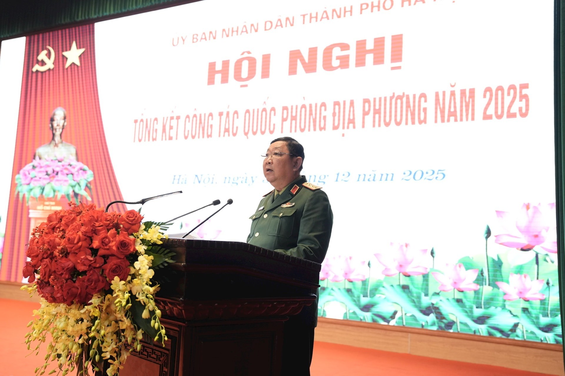 Thượng tướng Huỳnh Chiến Thắng, Phó Tổng Tham mưu trưởng Quân đội nhân dân Việt Nam phát biểu tại hội ngh Thượng tướng Huỳnh Chiến Thắng, Phó Tổng Tham mưu trưởng Quân đội nhân dân Việt Nam phát biểu tại hội ngh