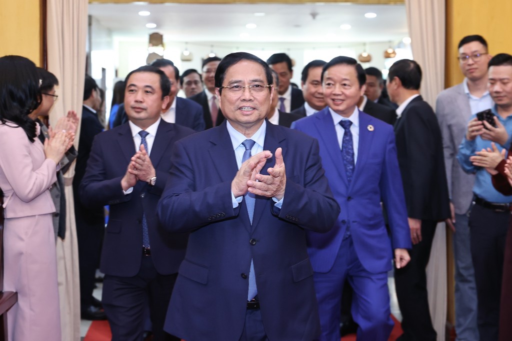 Thủ tướng Phạm Minh Chính dự hội nghị tổng kết công tác năm 2025 và triển khai nhiệm vụ năm 2026 ngành Nông nghiệp và Môi trường - Ảnh: VGP/Nhật Bắc