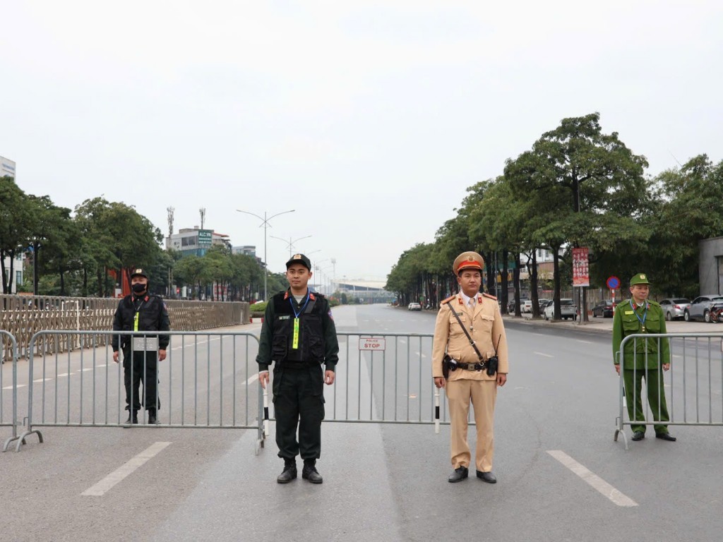 Bảo đảm an ninh, trật tự sơ duyệt diễn tập phương án bảo vệ Đại hội XIV