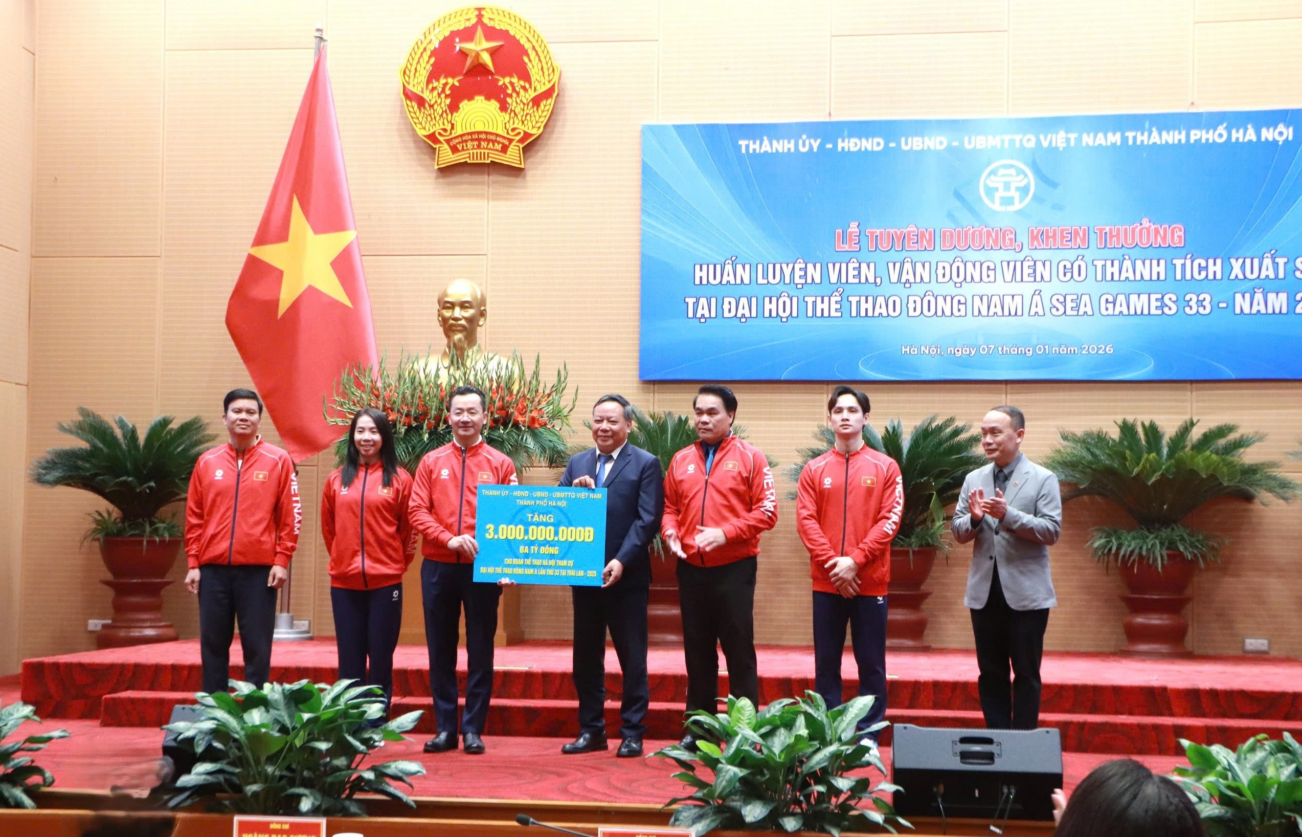 Tuyên dương HLV, VĐV Hà Nội đạt thành tích cao tại SEA Games 33