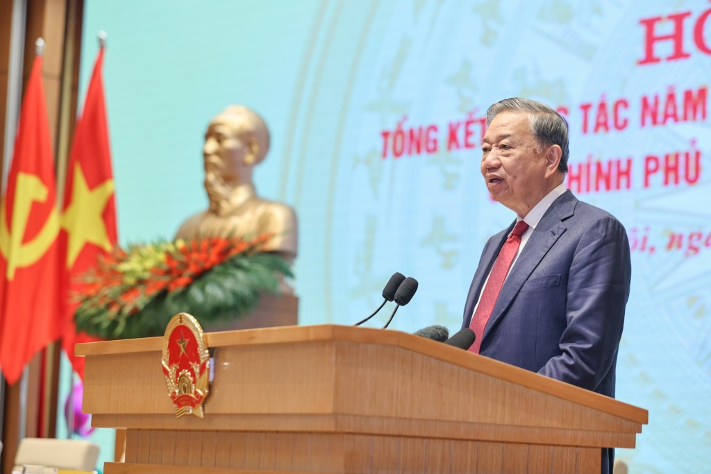 Tổng Bí thư Tô Lâm phát biểu chỉ đạo Hội nghị - Ảnh VGP/Nhật Bắc Tổng Bí thư Tô Lâm phát biểu chỉ đạo Hội nghị - Ảnh VGP/Nhật Bắc