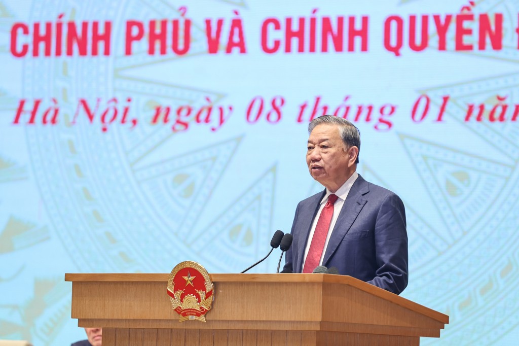 Tổng Bí thư Tô Lâm: Giai đoạn tới phải đặt nâng cao năng suất, chất lượng nguồn nhân lực, khoa học công nghệ và đổi mới sáng tạo vào trung tâm chiến lược phát triển - Ảnh VGP/Nhật Bắc Tổng Bí thư Tô Lâm: Giai đoạn tới phải đặt nâng cao năng suất, chất lượng nguồn nhân lực, khoa học công nghệ và đổi mới sáng tạo vào trung tâm chiến lược phát triển - Ảnh VGP/Nhật Bắc