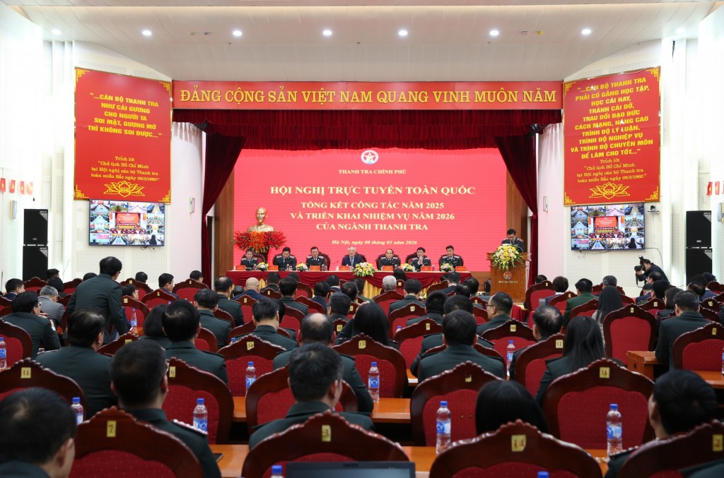 Hội nghị tổng kết công tác năm 2025, triển khai nhiệm vụ năm 2026 của Thanh tra Chính phủ - Ảnh: VGP/Nguyễn Hoàng