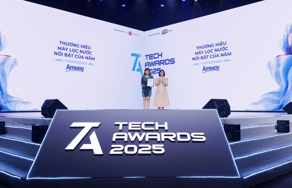 Amway lập cú "hattrick" với giải “Thương hiệu Máy lọc nước nổi bật của năm” tại Tech Awards 2025