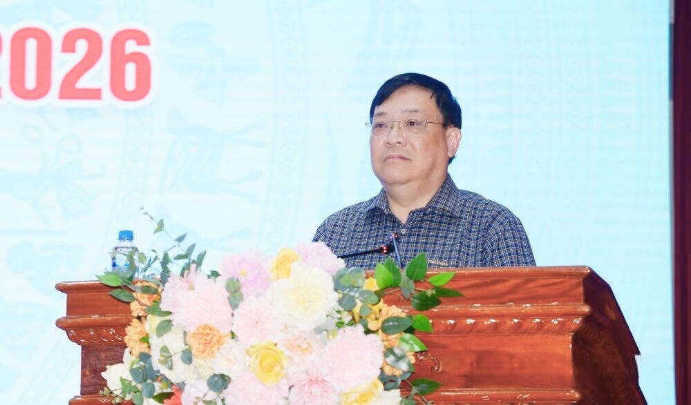 Đồng chí Phạm Thành Ngại phát biểu kết luận hội nghị.