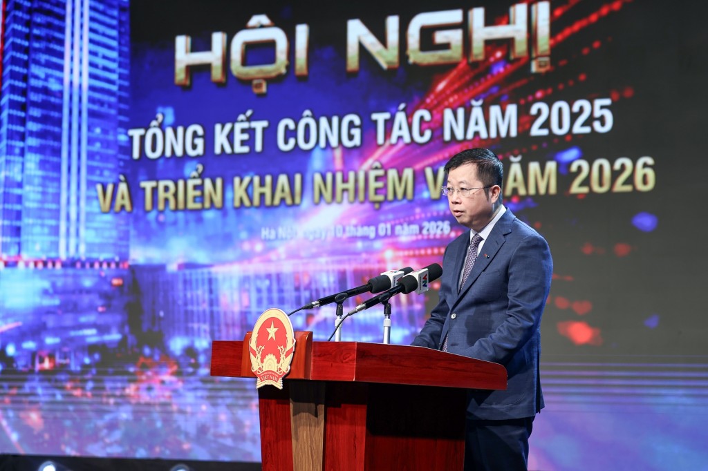 Tổng Giám đốc Đài Truyền hình Việt Nam Nguyễn Thanh Lâm báo cáo tổng kết năm 2025 và triển khai nhiệm vụ 2026 của Đài - Ảnh: VGP/Nhật Bắc Tổng Giám đốc Đài Truyền hình Việt Nam Nguyễn Thanh Lâm báo cáo tổng kết năm 2025 và triển khai nhiệm vụ 2026 của Đài - Ảnh: VGP/Nhật Bắc