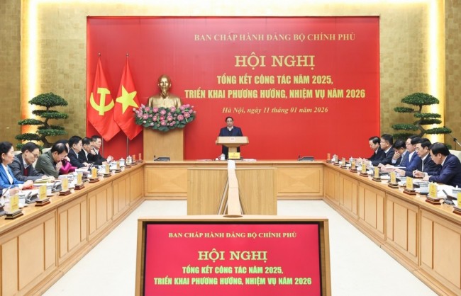 Thủ tướng chủ trì Hội nghị tổng kết năm 2025, triển khai nhiệm vụ năm 2026 của Đảng ủy Chính phủ