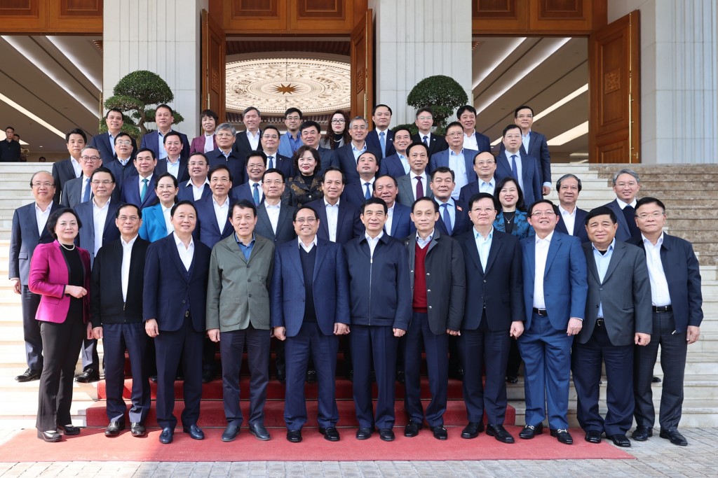 Thủ tướng và các đại biểu dự Hội nghị - Ảnh: VGP/Nhật Bắc