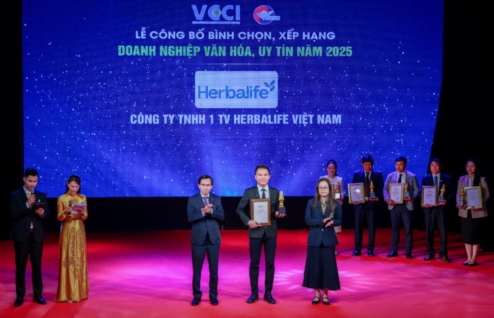 Herbalife Việt Nam được vinh danh “Doanh nghiệp văn hóa, uy tín” năm 2025