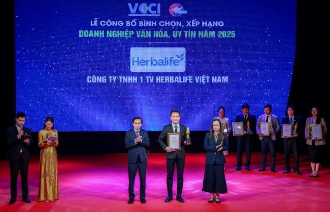 Herbalife Việt Nam được vinh danh “Doanh nghiệp văn hóa, uy tín” năm 2025