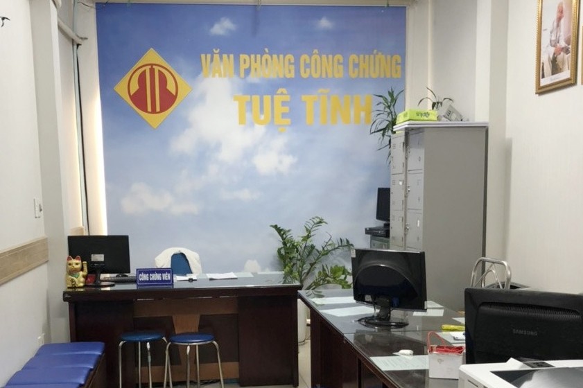 Văn phòng Công chứng Tuệ Tĩnh thông báo nội dung thay đổi Đăng ký hoạt động