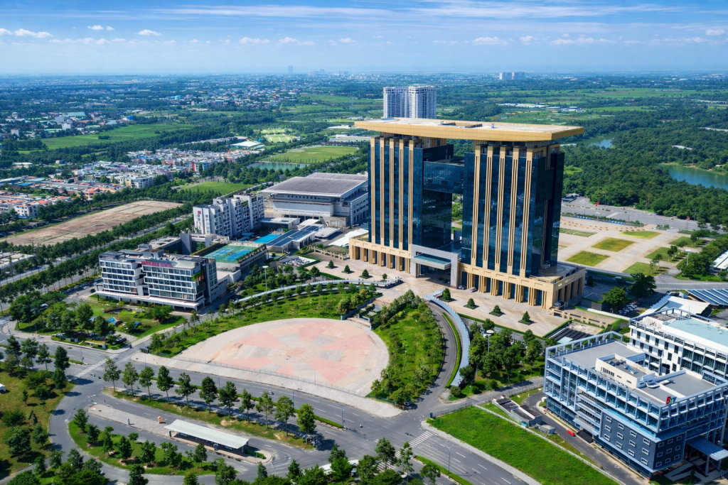 Trung tâm hành chính tỉnh Bình Dương (cũ) được chuyển đổi công năng thành tòa nhà khoa học công nghệ.