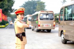 Diễn tập phương án dẫn đoàn phục vụ Đại hội XIV của Đảng