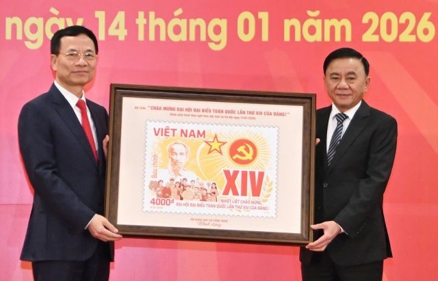 Phát hành đặc biệt bộ tem bưu chính chào mừng Đại hội XIV của Đảng