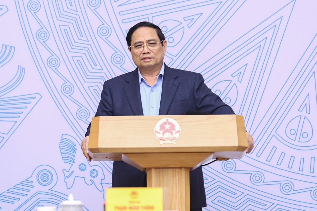 Thủ tướng Chính phủ Phạm Minh Chính cho biết, biến đổi khí hậu đã trở thành vấn đề toàn cầu, trong đó Việt Nam là một trong những nước chịu ảnh hưởng nặng nề nhất bởi biến đổi khí hậu - Ảnh: VGP/Nhật Bắc