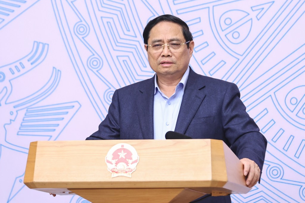 Thủ tướng Phạm Minh Chính, Trưởng Ban Chỉ đạo khẳng định việc cùng các nước, đóng góp tích cực, hiệu quả vào ứng phó biến đổi khí hậu toàn cầu là sứ mệnh quan trọng của Việt Nam - Ảnh: VGP/Nhật Bắc