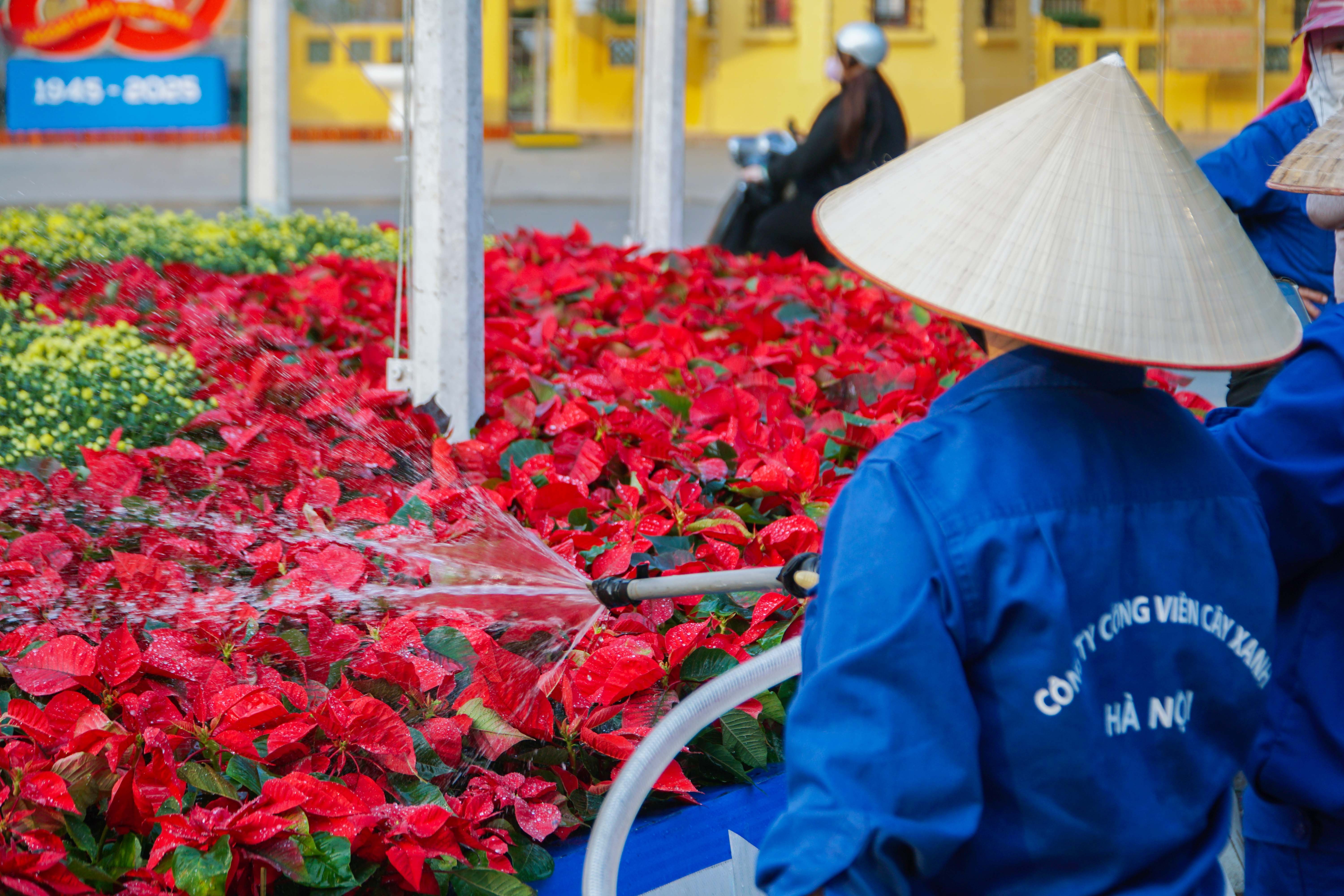 Cờ hoa rực rỡ, không khí Đại hội XIV hiện diện khắp phố phường Thủ đô