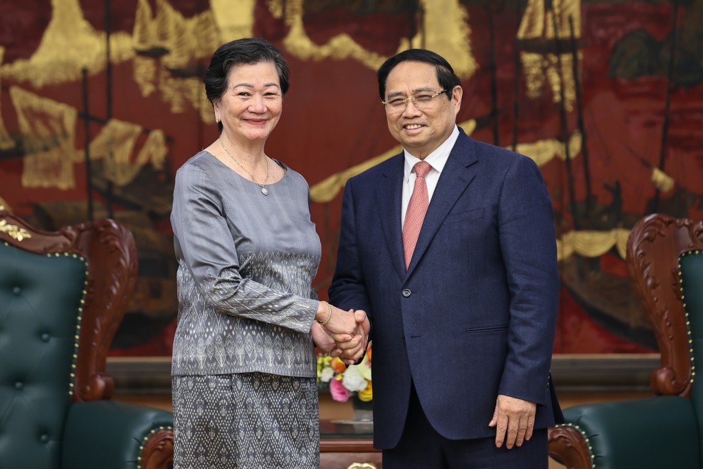 Thủ tướng Phạm Minh Chính tiếp Đại sứ Campuchia Chea Kimtha - Ảnh: VGP/Nhật Bắc