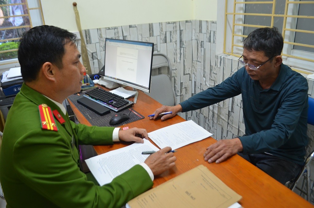 Đối tượng Nguyễn Văn Sơn tại Cơ quan Công an