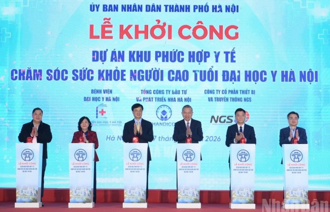 Tổng Bí thư Tô Lâm dự lễ khởi công dự án Khu phức hợp Y tế - Chăm sóc sức khỏe người cao tuổi