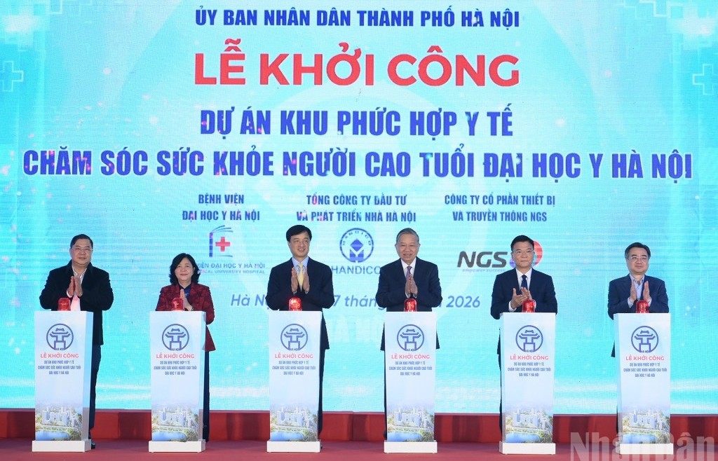 Tổng Bí thư Tô Lâm dự lễ khởi công dự án Khu phức hợp Y tế - Chăm sóc sức khỏe người cao tuổi