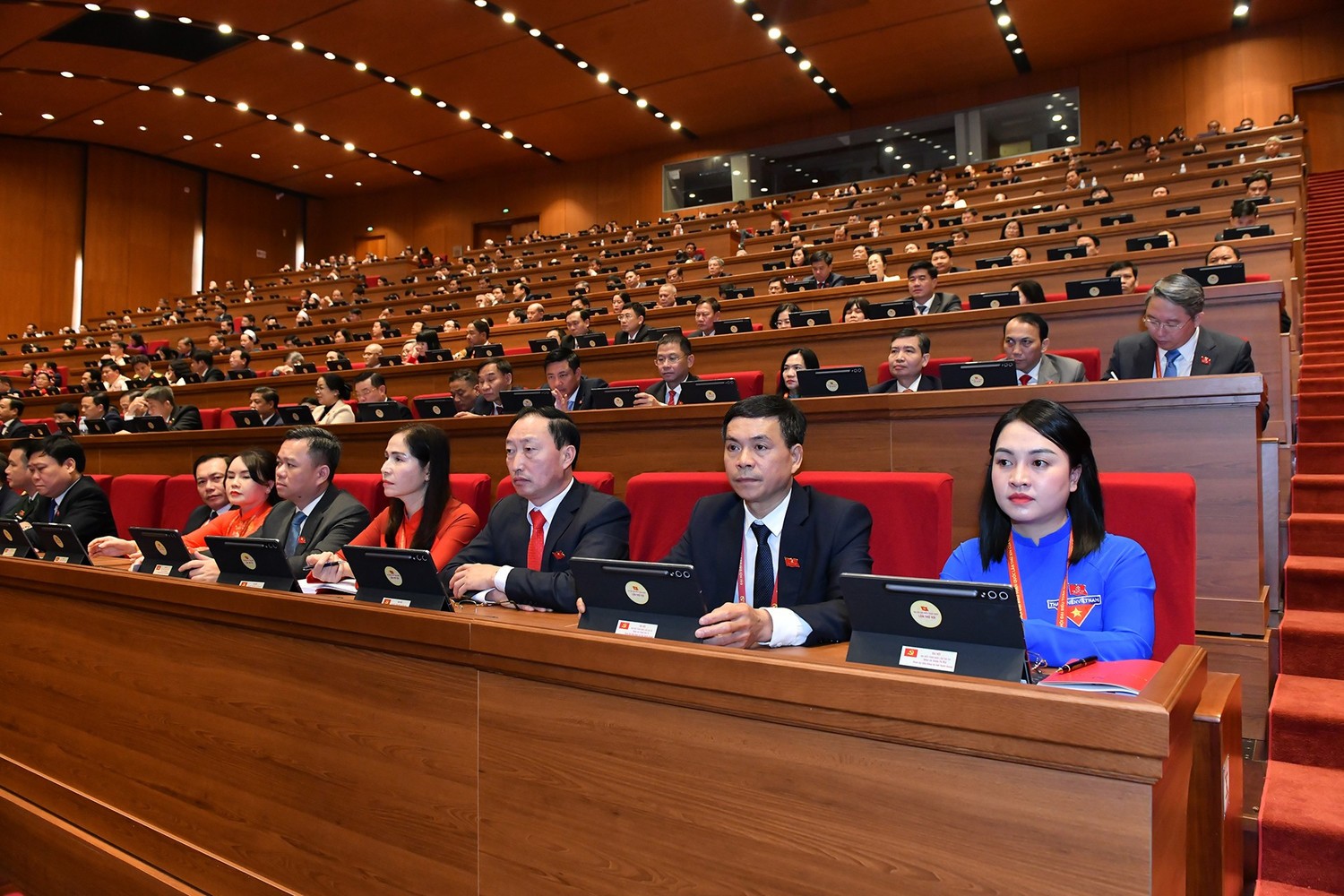 Các đại biểu đoàn Tuyên Quang dự phiên trù bị của Đại hội đại biểu toàn quốc lần thứ XIV (Ảnh: TTXVN)