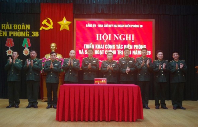 Hải đoàn Biên phòng 38 triển khai công tác biên phòng và sinh hoạt chính trị năm 2026
