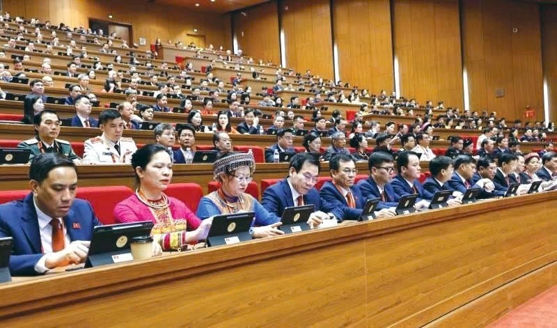 Các đại biểu tham dự Phiên khai mạc Đại hội đại biểu toàn quốc lần thứ XIV của Đảng