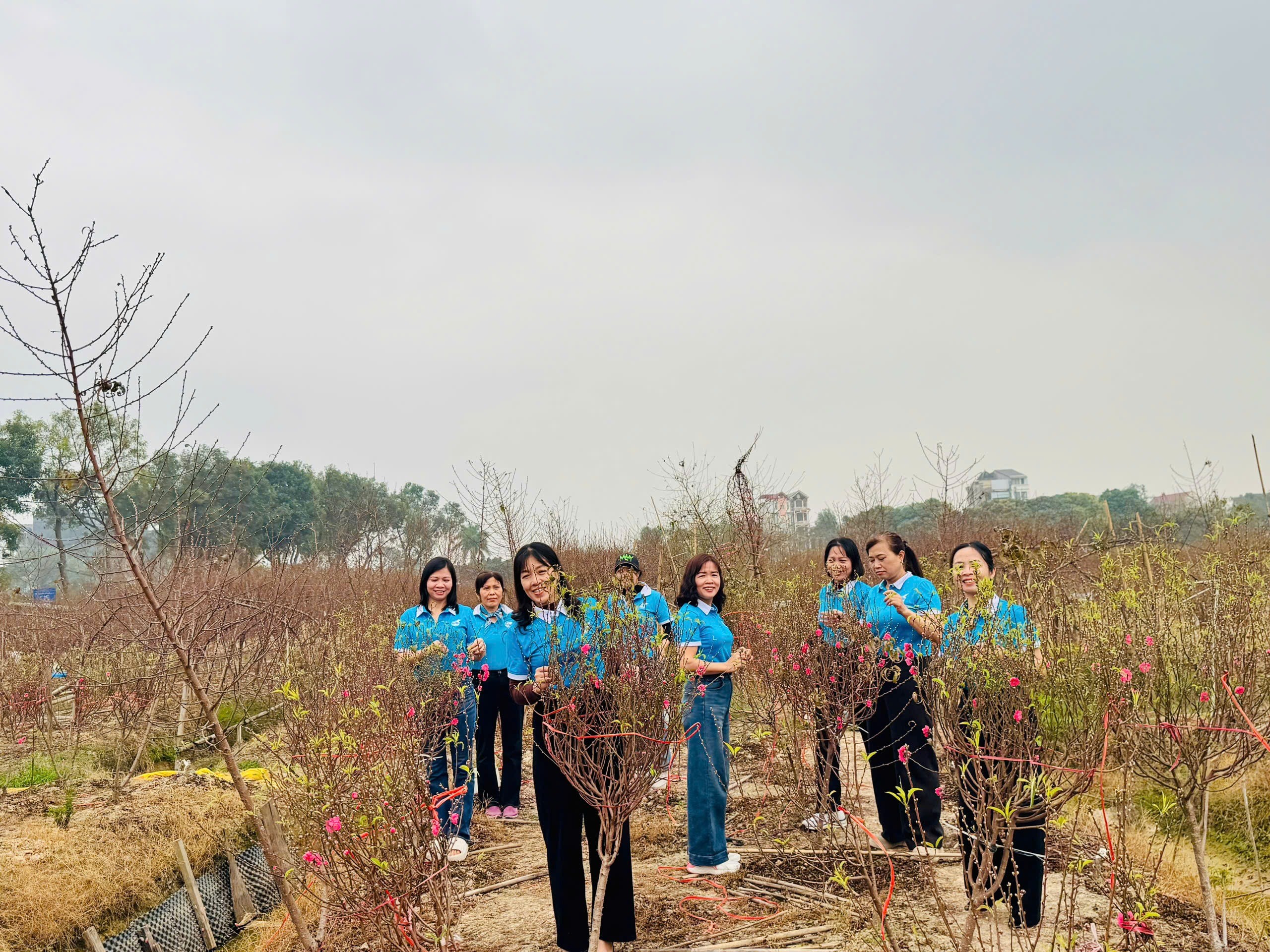 Hội LHPN xã Vĩnh Thanh thăm vườn đào của chị Nguyễn Thị Ngọc Hội LHPN xã Vĩnh Thanh thăm vườn đào của chị Nguyễn Thị Ngọc